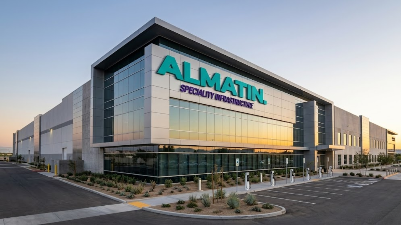 Almatin outside the factory